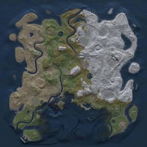 Thumbnail Rust Map: Procedural Map, Size: 4400, Seed: 604516014, 17 Monuments