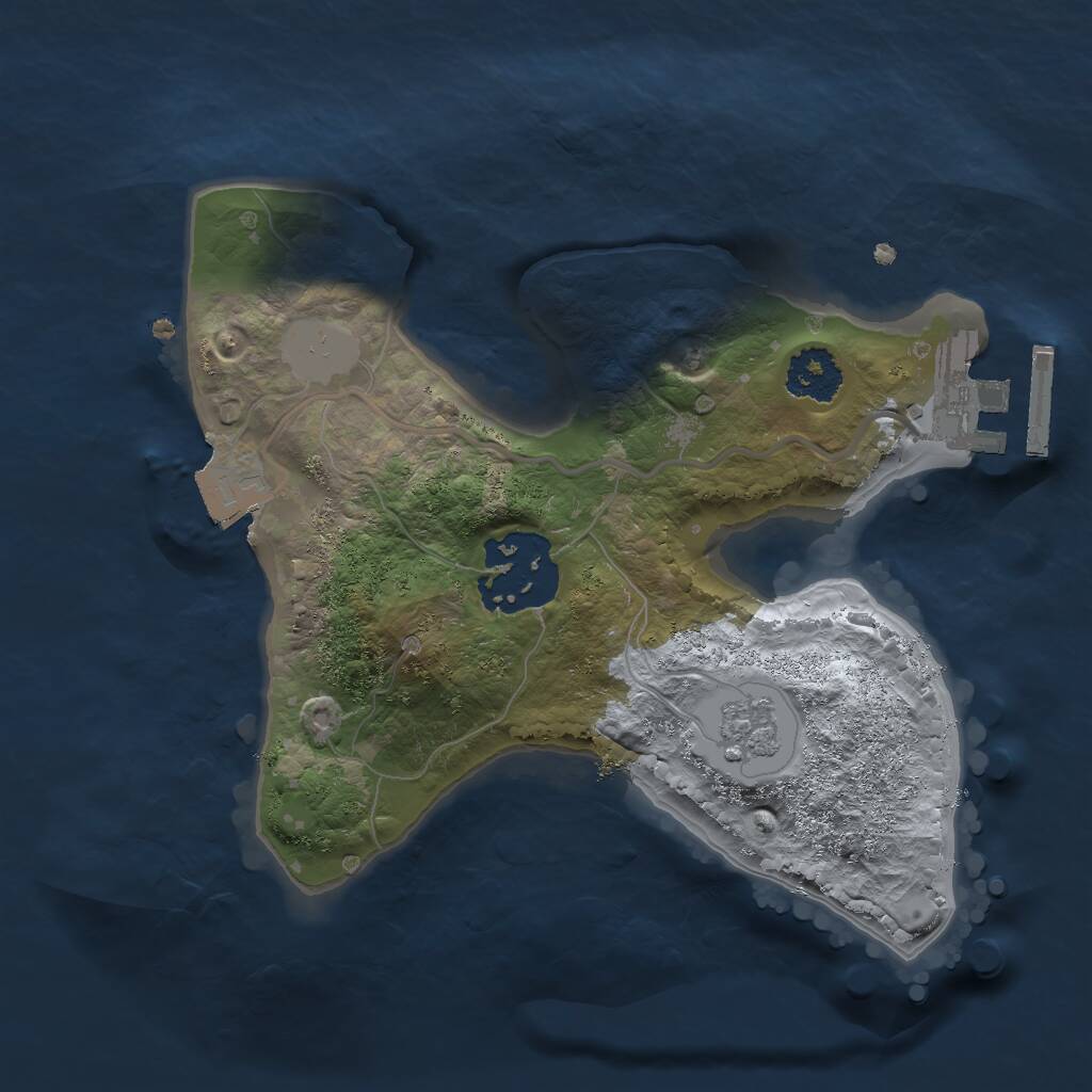 Rust Map: Procedural Map, Size: 2000, Seed: 1521513209, 4 Monuments