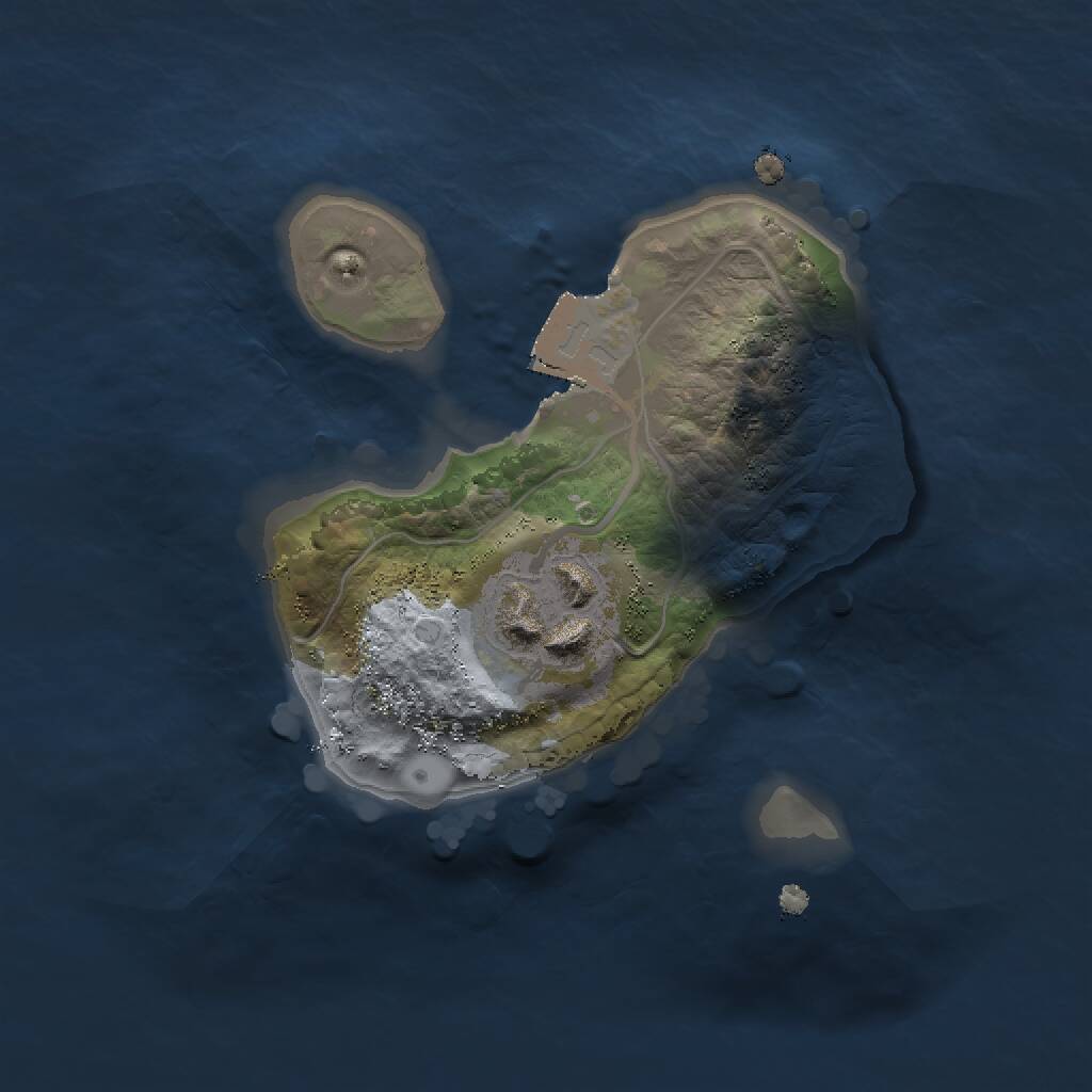 Rust Map: Procedural Map, Size: 1500, Seed: 2031467469, 2 Monuments
