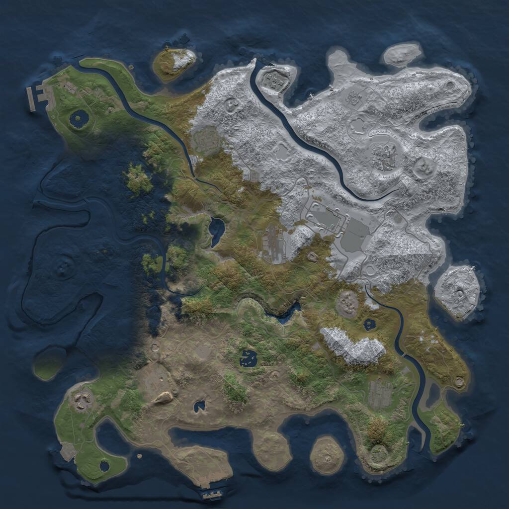 Rust Map: Procedural Map, Size: 4200, Seed: 349541217, 15 Monuments