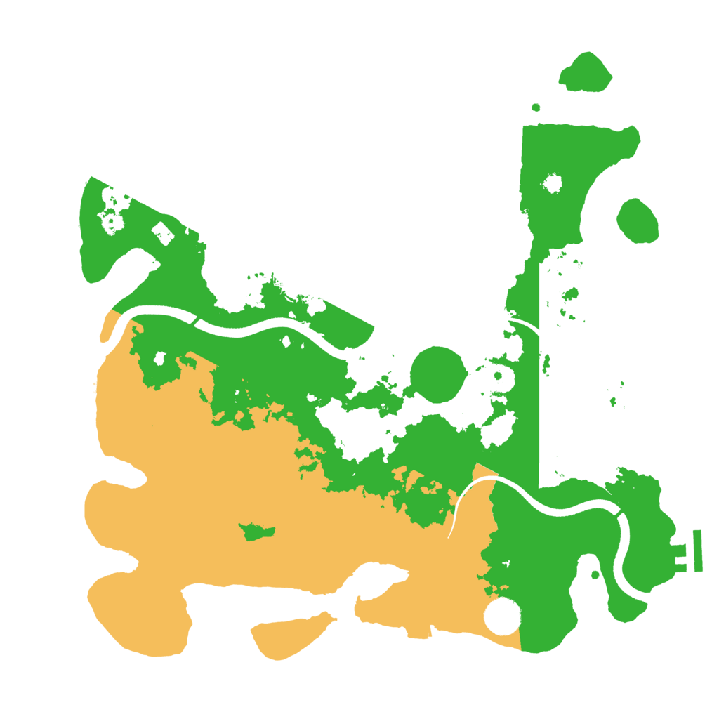 Biome Rust Map: Procedural Map, Size: 3500, Seed: 942294073