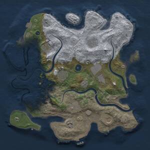 Thumbnail Rust Map: Procedural Map, Size: 3500, Seed: 223859940, 16 Monuments