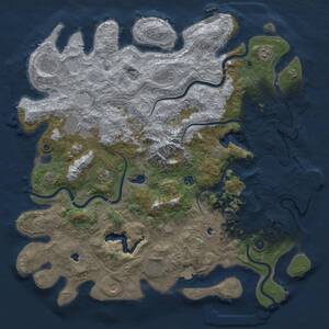 Thumbnail Rust Map: Procedural Map, Size: 5000, Seed: 716877454, 16 Monuments