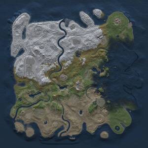 Thumbnail Rust Map: Procedural Map, Size: 4500, Seed: 1936450442, 19 Monuments
