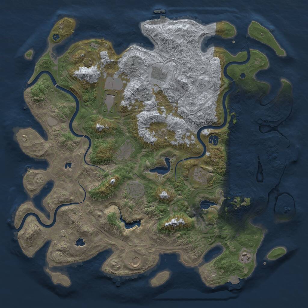 Rust Map: Procedural Map, Size: 4500, Seed: 815053965, 15 Monuments