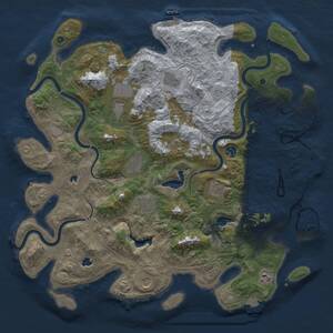 Thumbnail Rust Map: Procedural Map, Size: 4500, Seed: 815053965, 15 Monuments