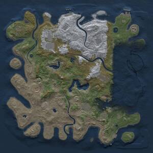 Thumbnail Rust Map: Procedural Map, Size: 4500, Seed: 1747933559, 16 Monuments
