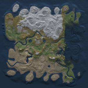 Thumbnail Rust Map: Procedural Map, Size: 4250, Seed: 1272160962, 15 Monuments