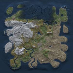 Thumbnail Rust Map: Procedural Map, Size: 4000, Seed: 880068, 16 Monuments