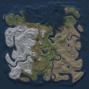 Thumbnail Rust Map: Procedural Map, Size: 4500, Seed: 304079038, 16 Monuments
