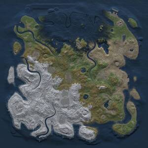 Thumbnail Rust Map: Procedural Map, Size: 4500, Seed: 2050231722, 16 Monuments