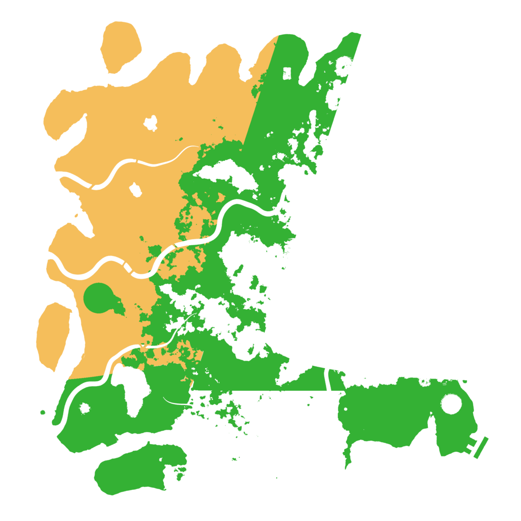 Biome Rust Map: Procedural Map, Size: 4500, Seed: 1260168518