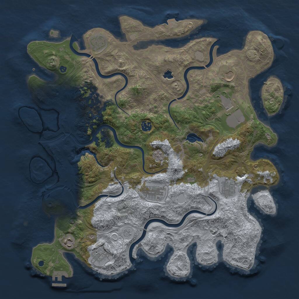 Rust Map: Procedural Map, Size: 4250, Seed: 1528857180, 15 Monuments