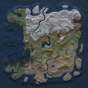 Thumbnail Rust Map: Procedural Map, Size: 4500, Seed: 146245774, 15 Monuments