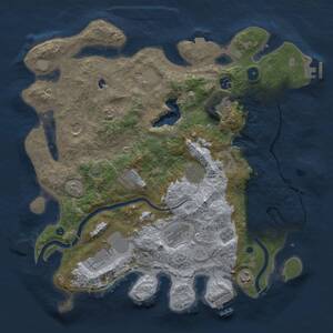 Thumbnail Rust Map: Procedural Map, Size: 4000, Seed: 1059007551, 18 Monuments