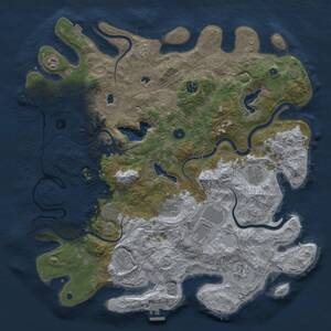 Thumbnail Rust Map: Procedural Map, Size: 4500, Seed: 133270812, 16 Monuments