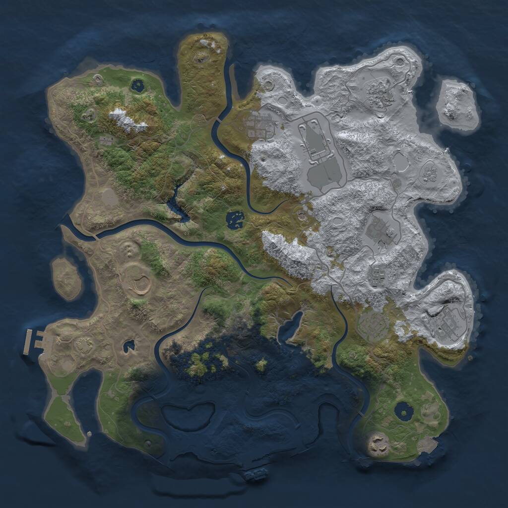 Rust Map: Procedural Map, Size: 4000, Seed: 1512703915, 16 Monuments