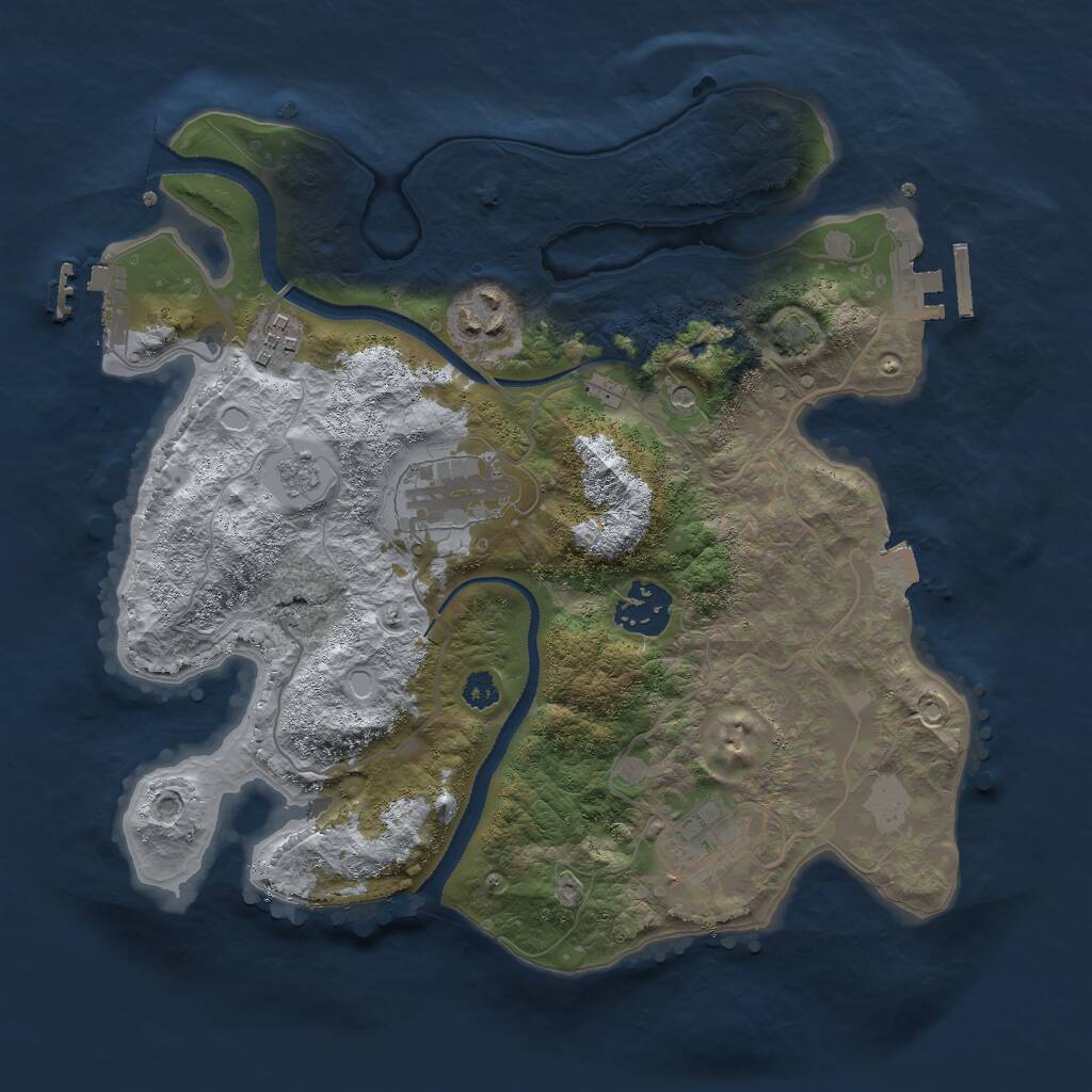Rust Map: Procedural Map, Size: 3000, Seed: 925334059, 11 Monuments