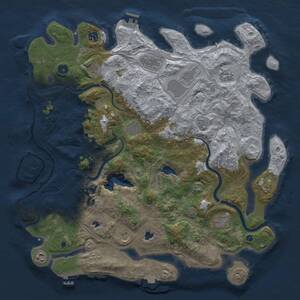 Thumbnail Rust Map: Procedural Map, Size: 4500, Seed: 1414770709, 18 Monuments