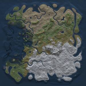 Thumbnail Rust Map: Procedural Map, Size: 5800, Seed: 1310276406, 19 Monuments
