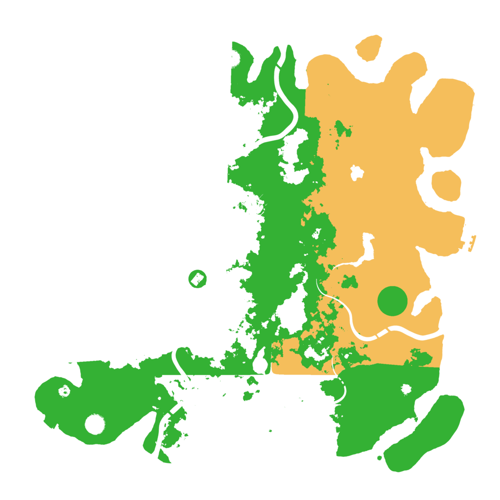 Biome Rust Map: Procedural Map, Size: 4400, Seed: 5551515