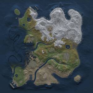 Thumbnail Rust Map: Procedural Map, Size: 3200, Seed: 774152, 13 Monuments