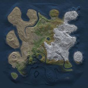 Thumbnail Rust Map: Procedural Map, Size: 3000, Seed: 613783042, 9 Monuments