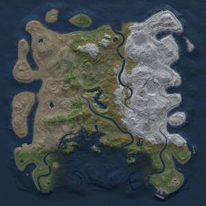 Thumbnail Rust Map: Procedural Map, Size: 4500, Seed: 1883627057, 16 Monuments
