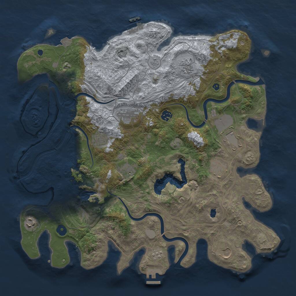 Rust Map: Procedural Map, Size: 4250, Seed: 1451834648, 16 Monuments
