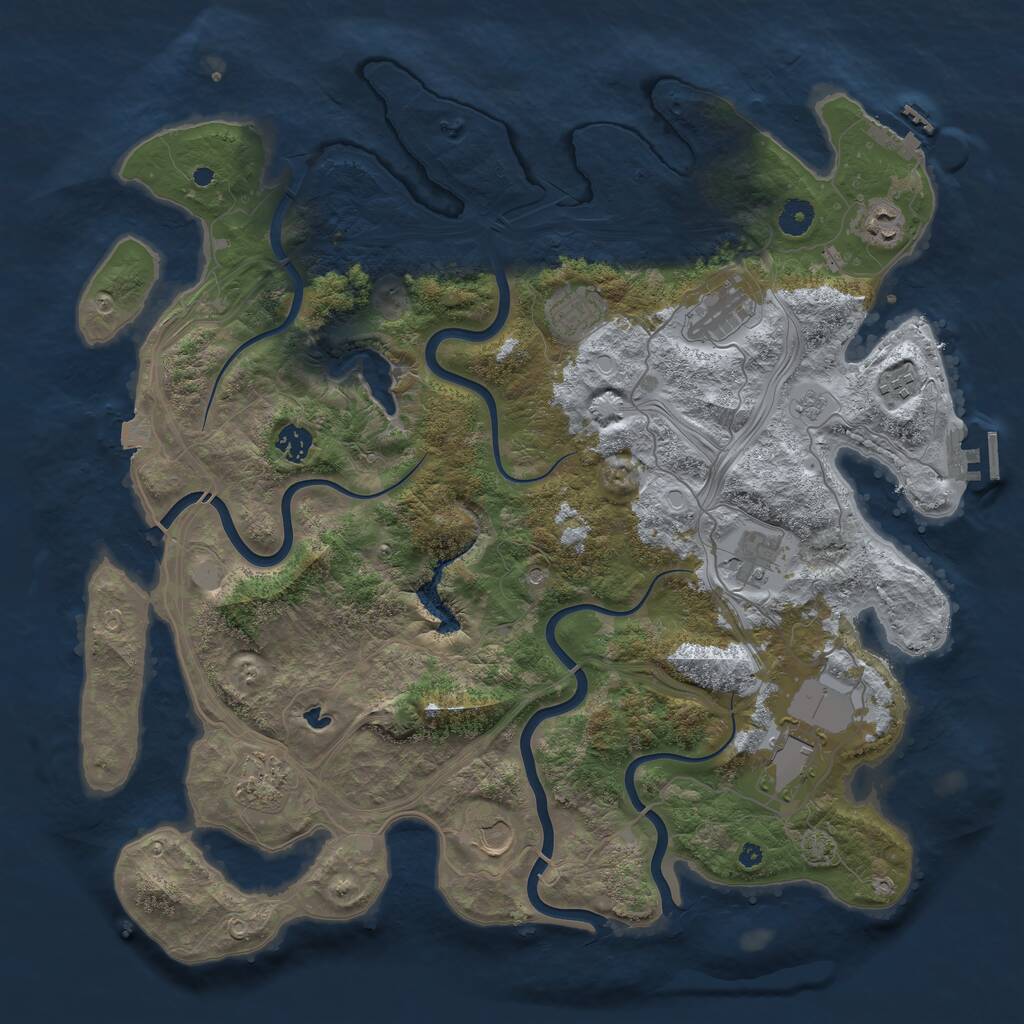 Rust Map: Procedural Map, Size: 4300, Seed: 669940026, 15 Monuments
