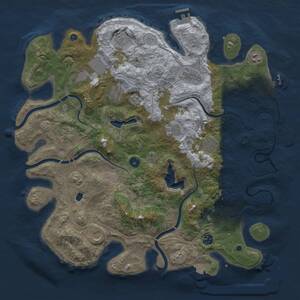 Thumbnail Rust Map: Procedural Map, Size: 4400, Seed: 893087630, 17 Monuments