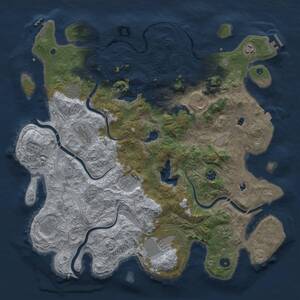 Thumbnail Rust Map: Procedural Map, Size: 4500, Seed: 785637, 16 Monuments