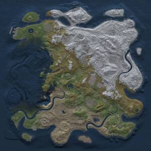 Thumbnail Rust Map: Procedural Map, Size: 4250, Seed: 1658786289, 17 Monuments