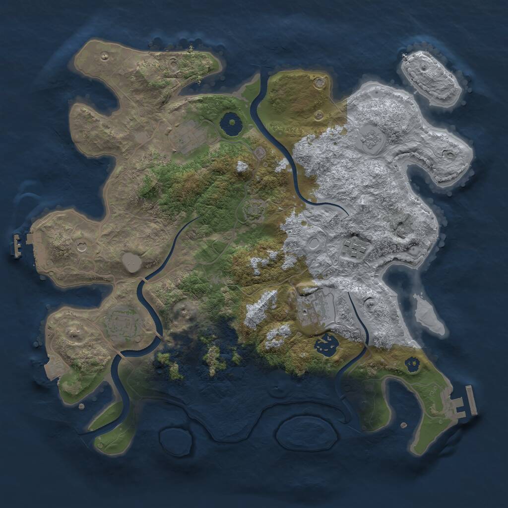 Rust Map: Procedural Map, Size: 3400, Seed: 1656586626, 11 Monuments