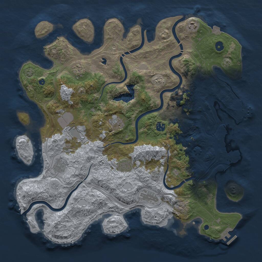 Rust Map: Procedural Map, Size: 4250, Seed: 923874898, 15 Monuments
