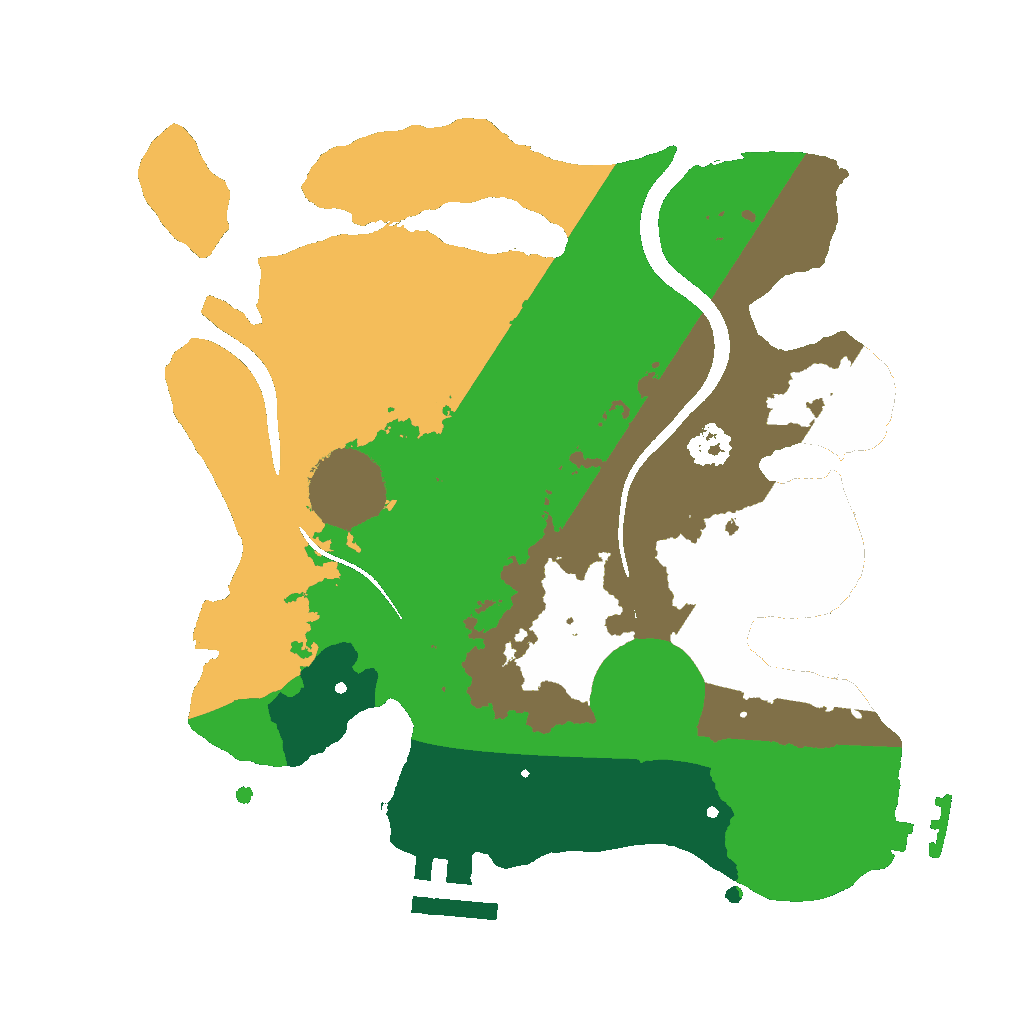Biome Rust Map: Procedural Map, Size: 2400, Seed: 118217541