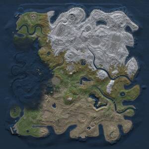 Thumbnail Rust Map: Procedural Map, Size: 4500, Seed: 1695215854, 19 Monuments