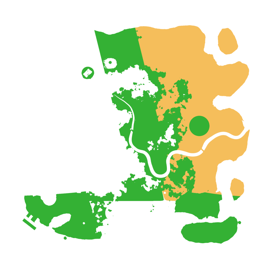 Biome Rust Map: Procedural Map, Size: 3500, Seed: 525810857