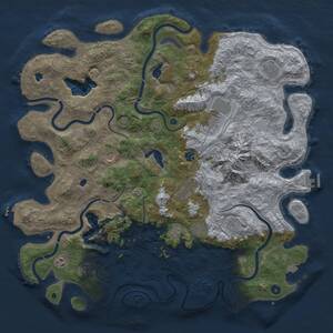 Thumbnail Rust Map: Procedural Map, Size: 5000, Seed: 1656586626, 16 Monuments