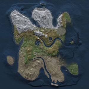 Thumbnail Rust Map: Procedural Map, Size: 2500, Seed: 1799, 8 Monuments