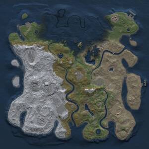 Thumbnail Rust Map: Procedural Map, Size: 4050, Seed: 1488122898, 16 Monuments