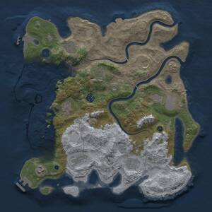 Thumbnail Rust Map: Procedural Map, Size: 3750, Seed: 1719452457, 16 Monuments