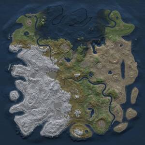 Thumbnail Rust Map: Procedural Map, Size: 4800, Seed: 764626036, 19 Monuments