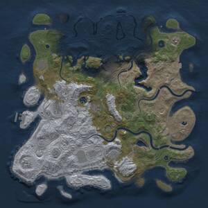 Thumbnail Rust Map: Procedural Map, Size: 4500, Seed: 354766489, 17 Monuments