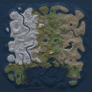Thumbnail Rust Map: Procedural Map, Size: 4500, Seed: 294, 15 Monuments