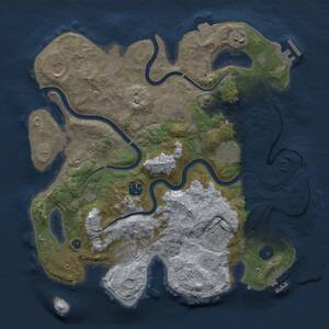 Thumbnail Rust Map: Procedural Map, Size: 3500, Seed: 1768971154, 16 Monuments