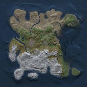 Thumbnail Rust Map: Procedural Map, Size: 3000, Seed: 835882327, 10 Monuments
