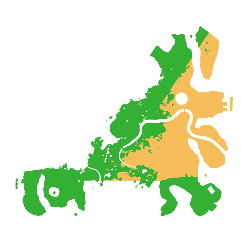 Biome Rust Map: Procedural Map, Size: 3500, Seed: 264282978