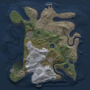 Thumbnail Rust Map: Procedural Map, Size: 3000, Seed: 700700620, 12 Monuments