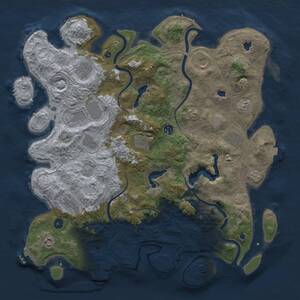 Thumbnail Rust Map: Procedural Map, Size: 4500, Seed: 443444521, 18 Monuments